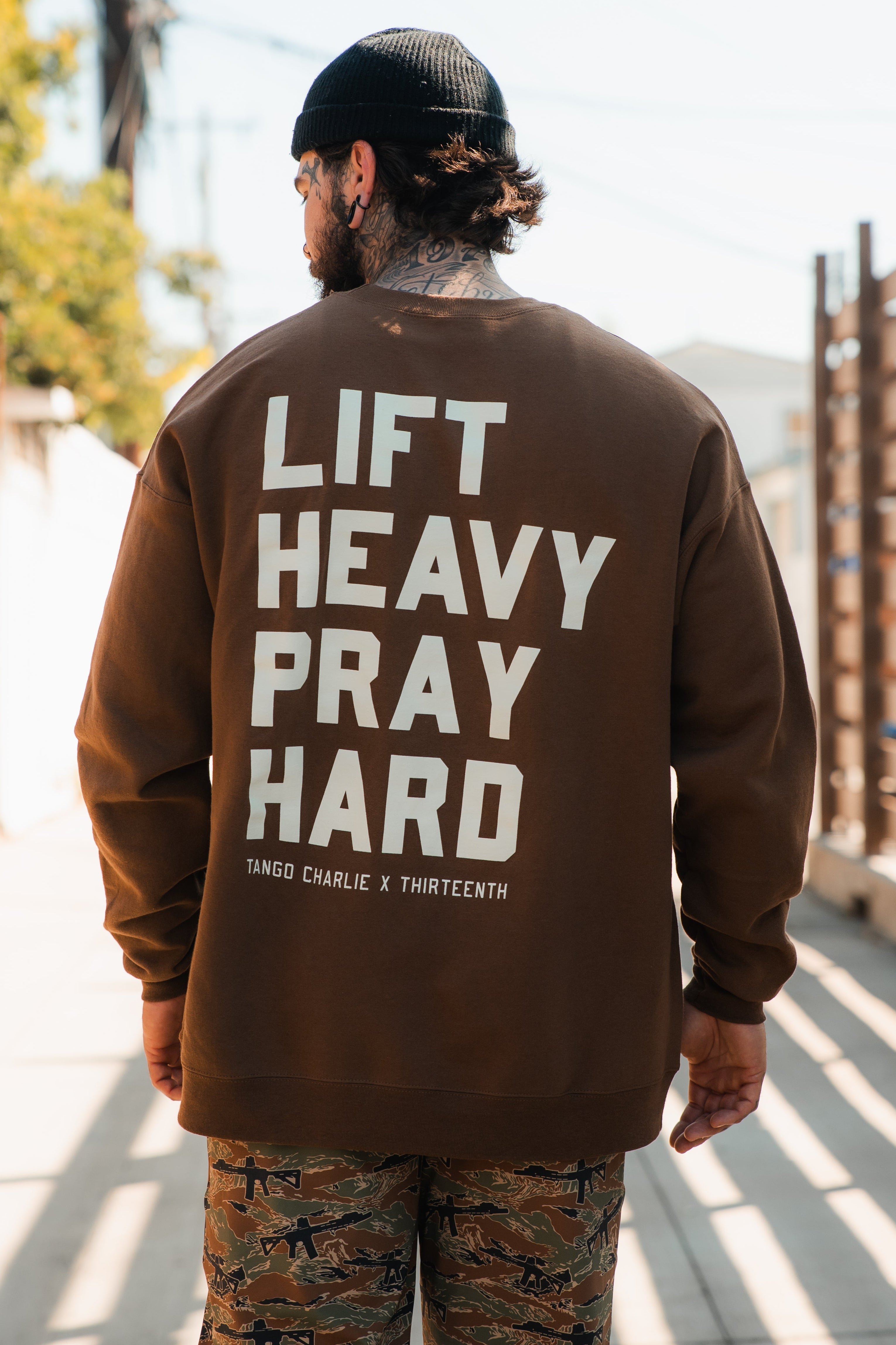 Lift Heavy. Pray Hard. - Crewneck