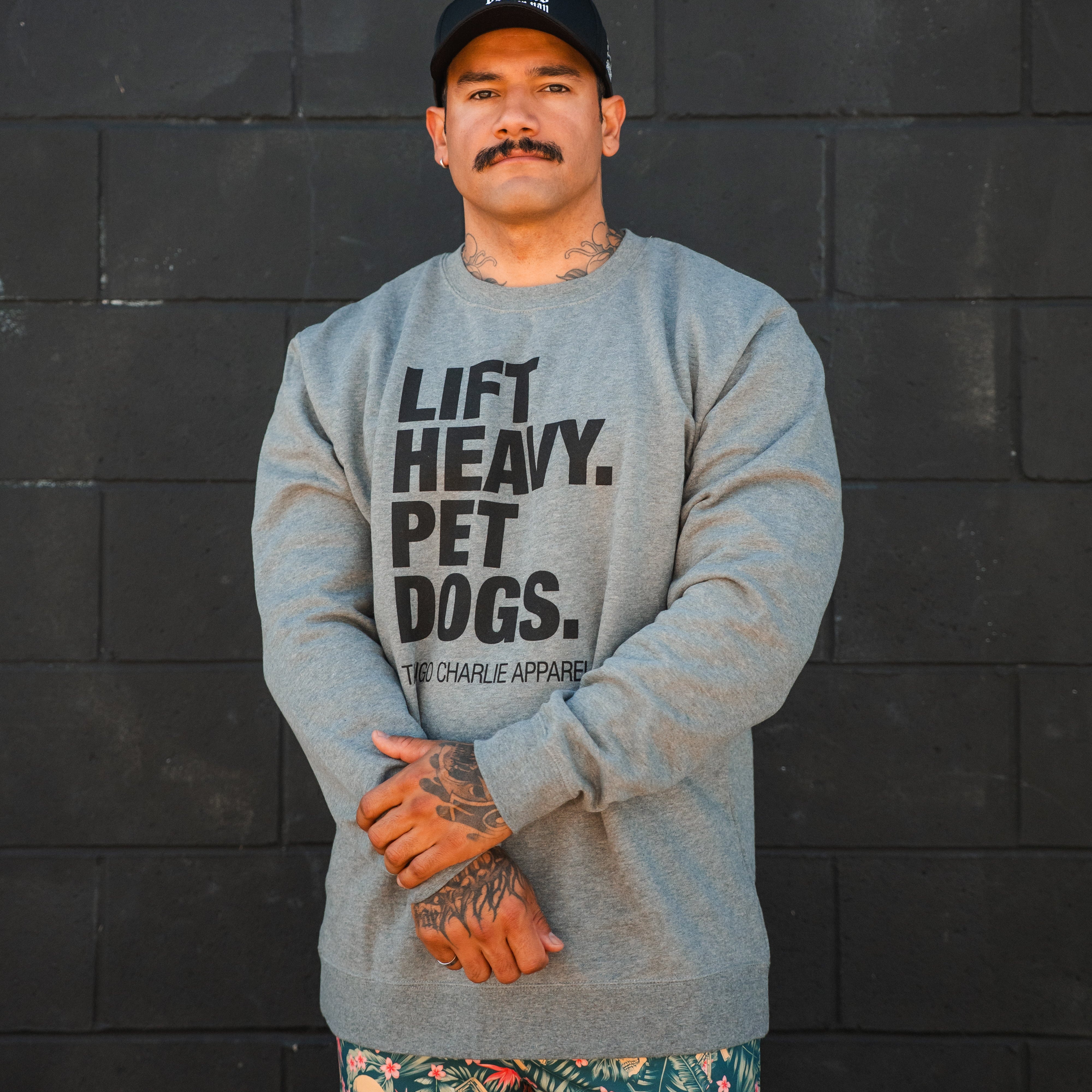 Lift Heavy. Pet Dogs. - Crewneck