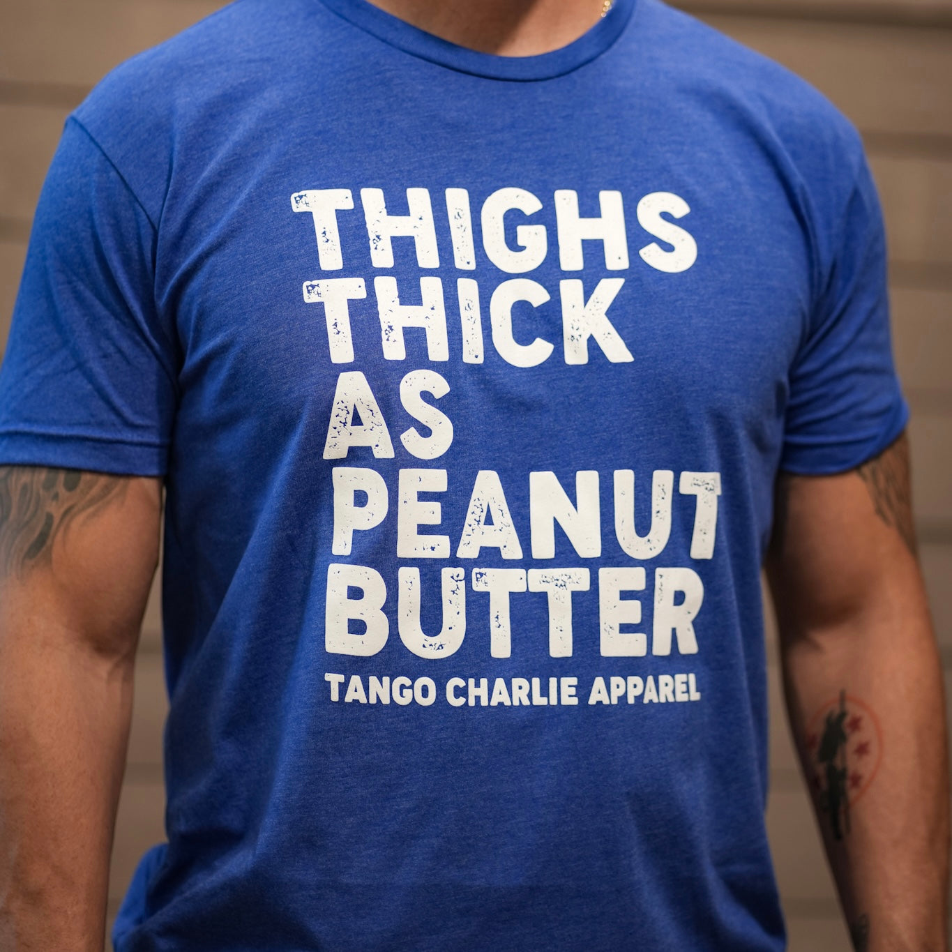 "Thighs Thick as Peanut Butter" - Men's Tee