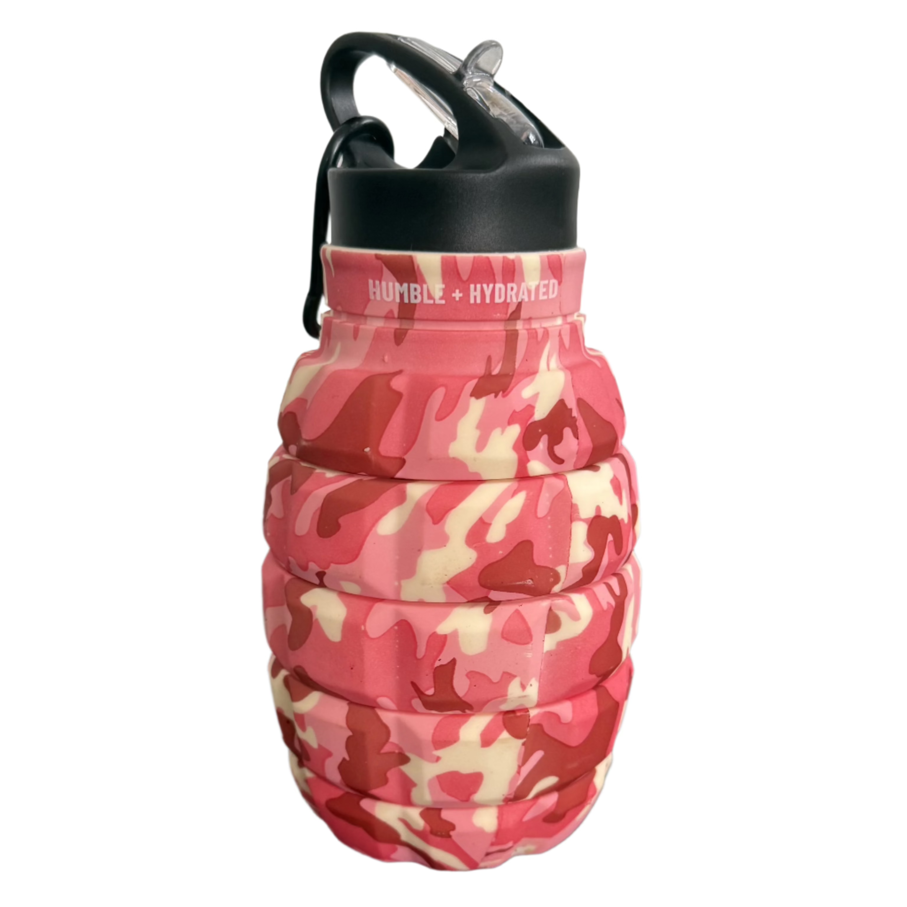 Humble + Hydrated 20oz Pink Camo Water Bottle