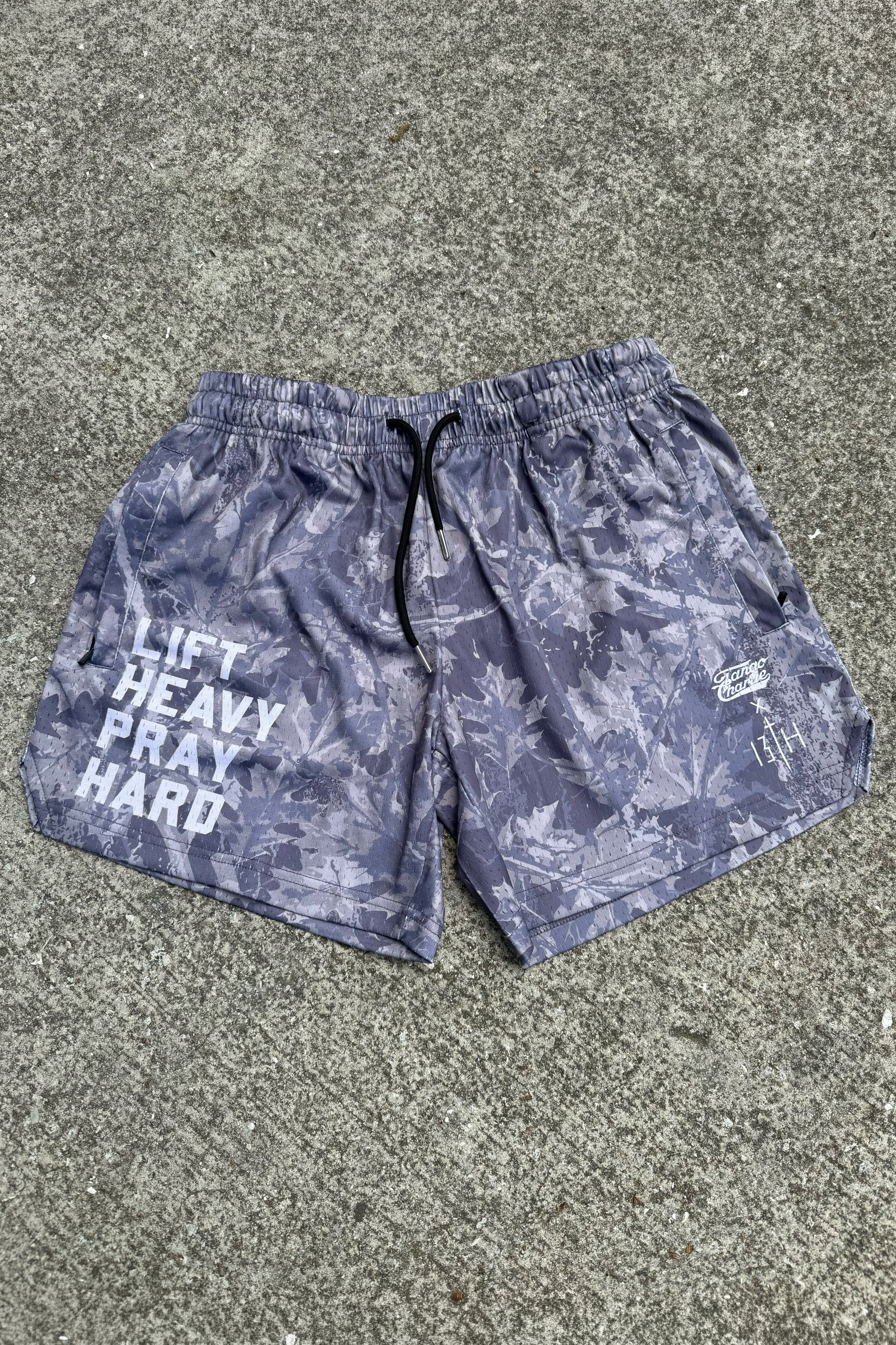 Men's Mesh Lifestyle Shorts | 5.5"- Lift Heavy Pray Hard Deadwood