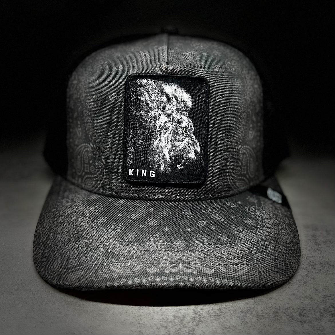 King Black Paisley - Trucker Snapback Hat