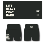 Women's High-Waisted Seamless Front Compression Training Shorts | Lift Heavy. Pray Hard.