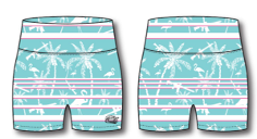 Women's High-Waisted Seamless Front Compression Training Shorts | Miami Vice Mayhem