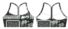 Y-Back Sports Bra | Pew Pew Paisley