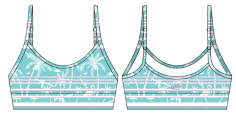 Straight Strap Sports Bra | Miami Vice Mayhem