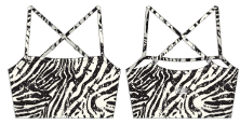 Cross Back Sports Bra | Zebra Ops