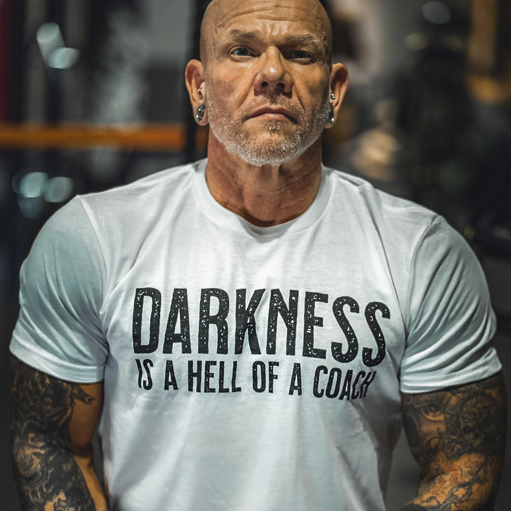 Darkness is a HELL of a Coach - White Edition Tee