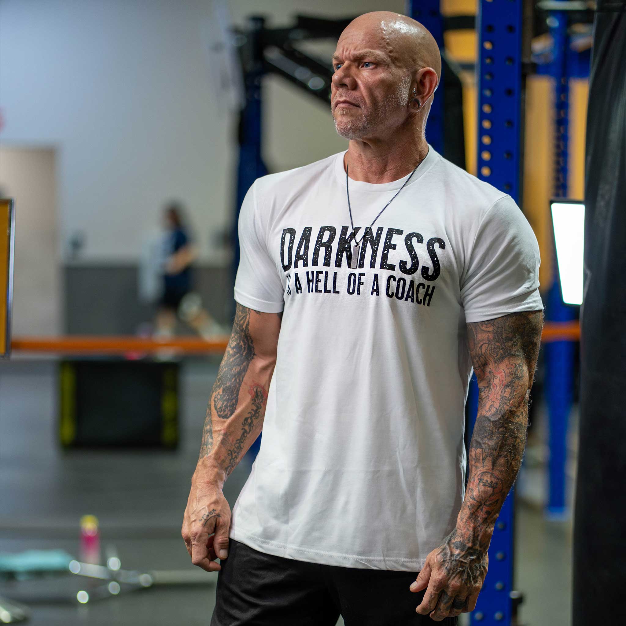 Darkness is a HELL of a Coach - White Edition Tee