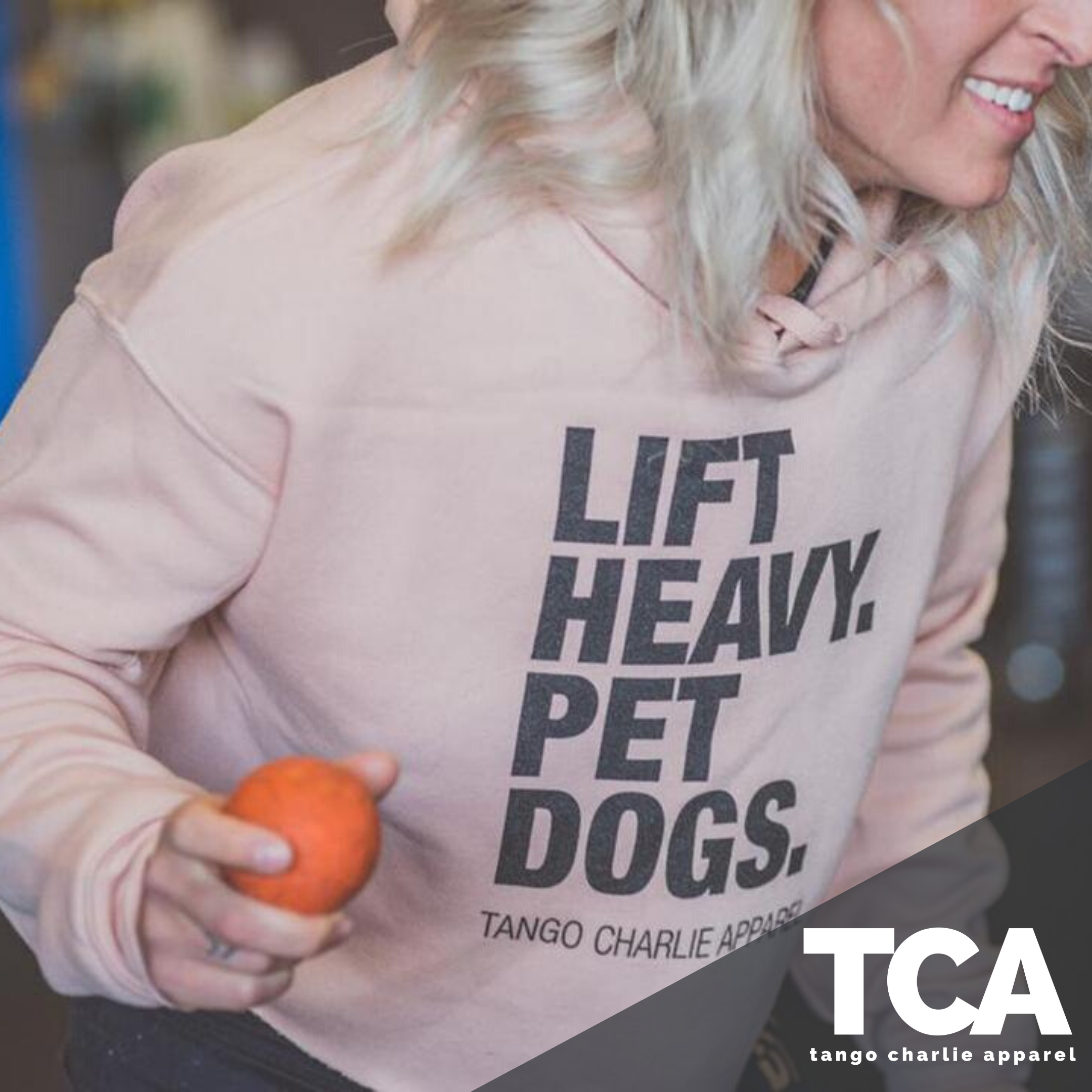 Lift Heavy. Pet Dogs. - Women's Crop Hoodie