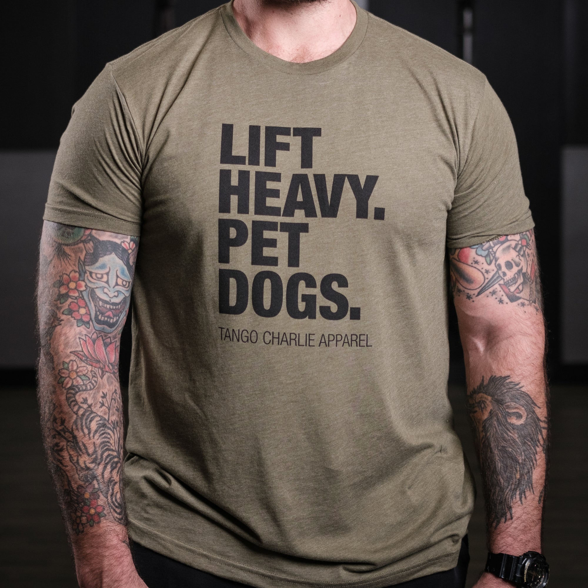 Lift Heavy. Pet Dogs. Tee