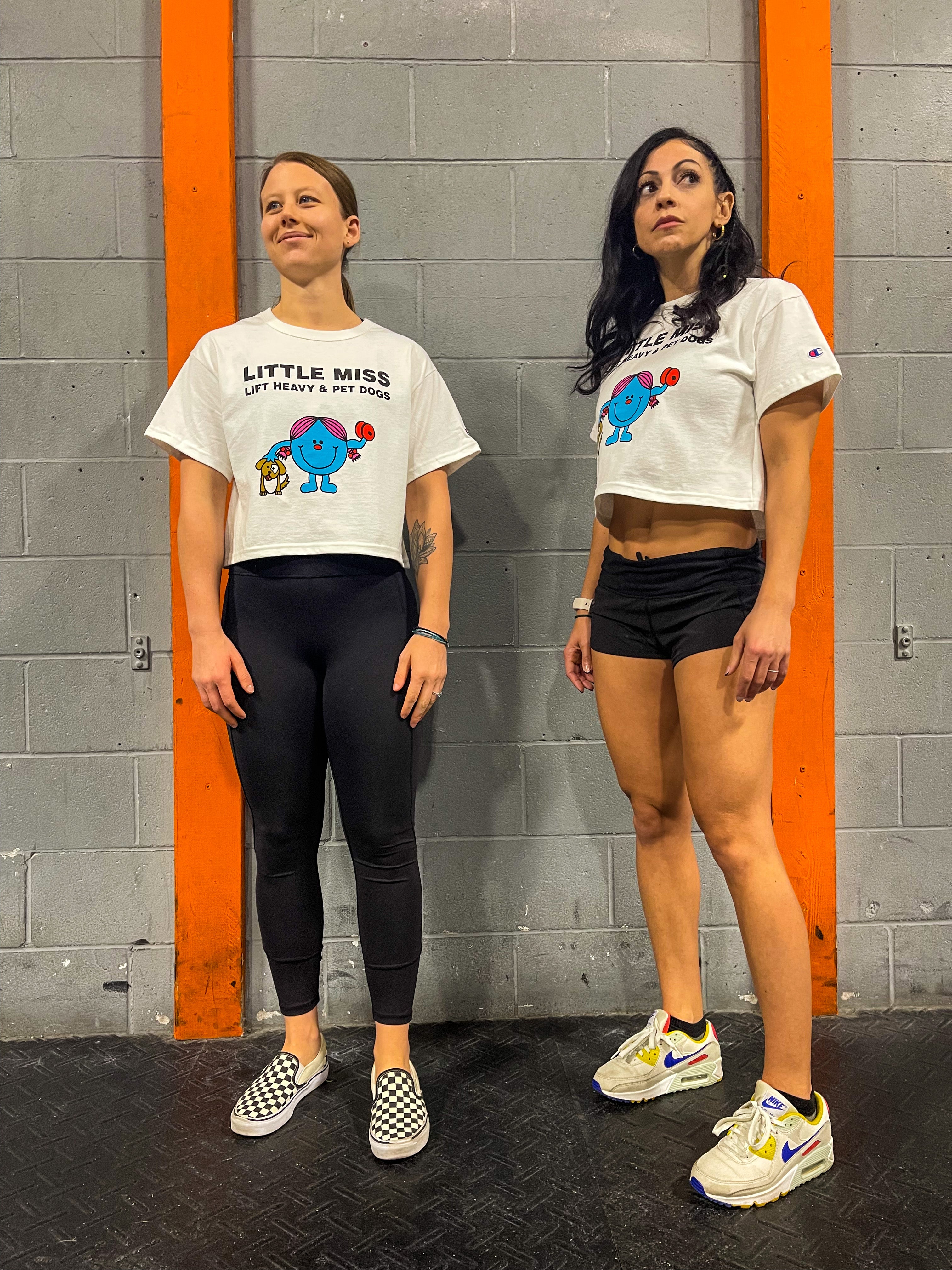 "LITTLE MISS Lift Heavy & Pet Dogs" - Women's Champion Crop