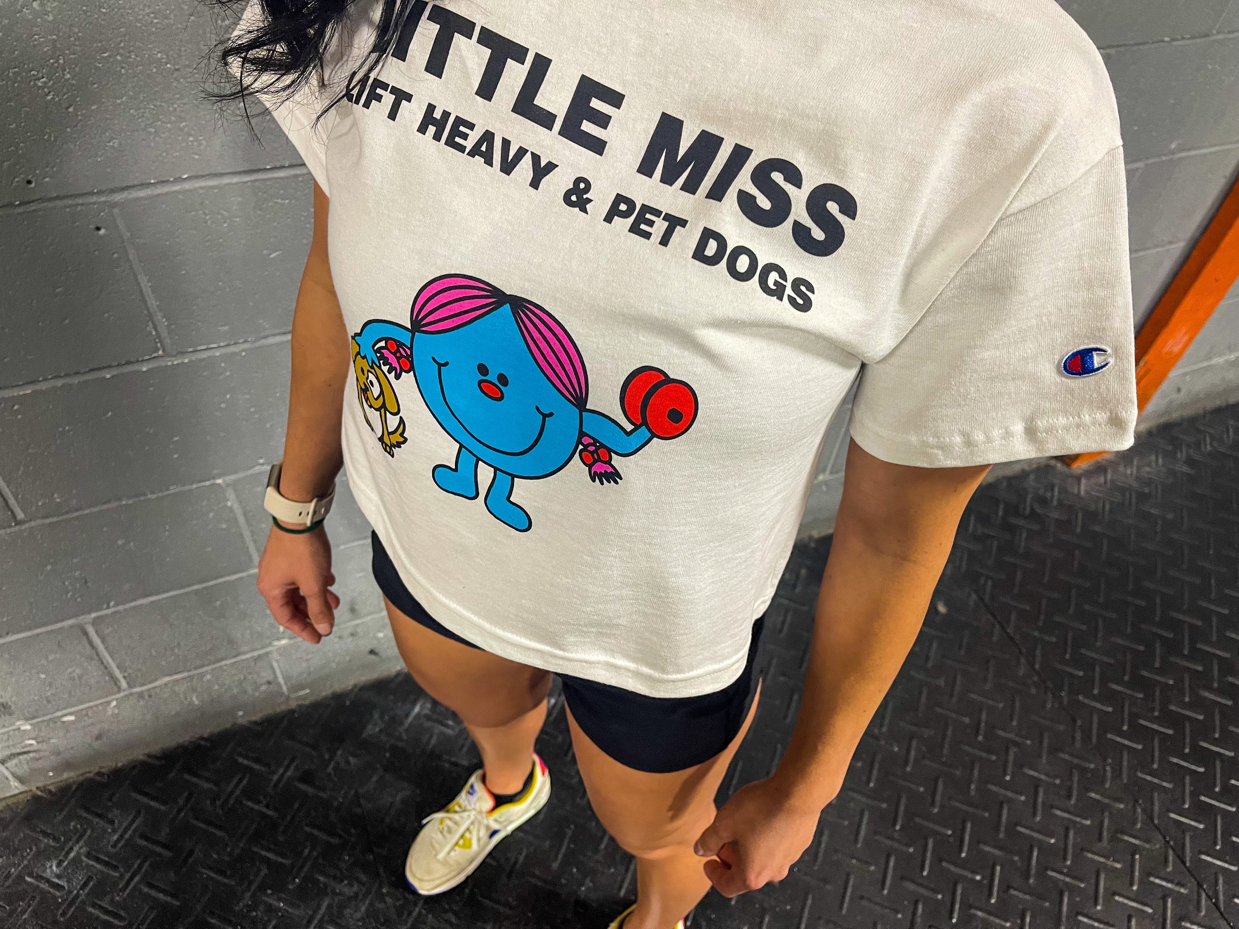 "LITTLE MISS Lift Heavy & Pet Dogs" - Women's Champion Crop