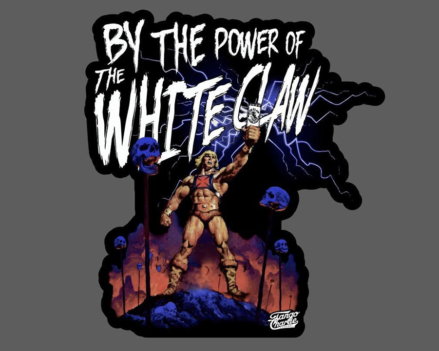 "By the Power of White Claw - Holographic" - Sticker