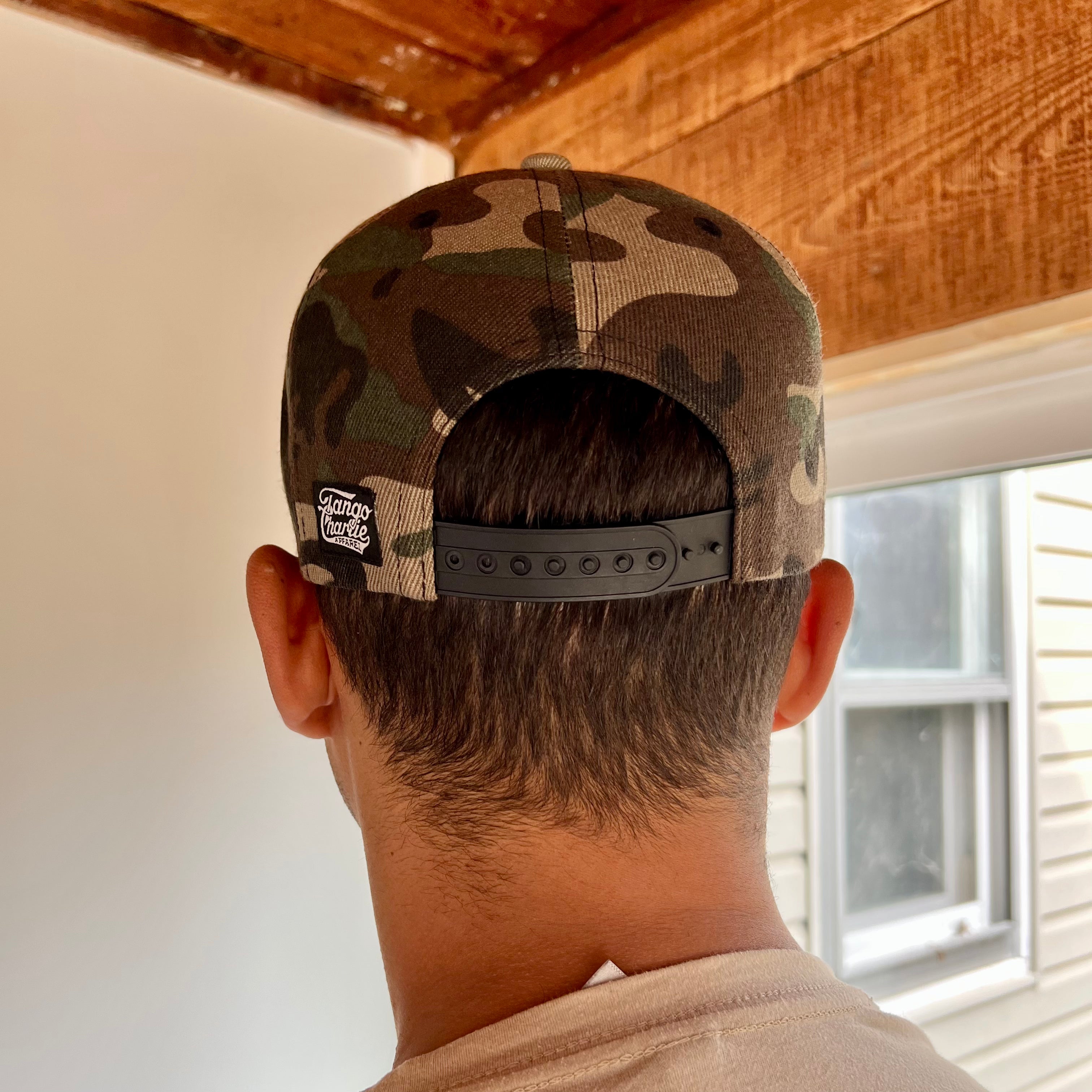 Darkness Is A Hell of A Coach - Snapback Hat Camo Flat Brim