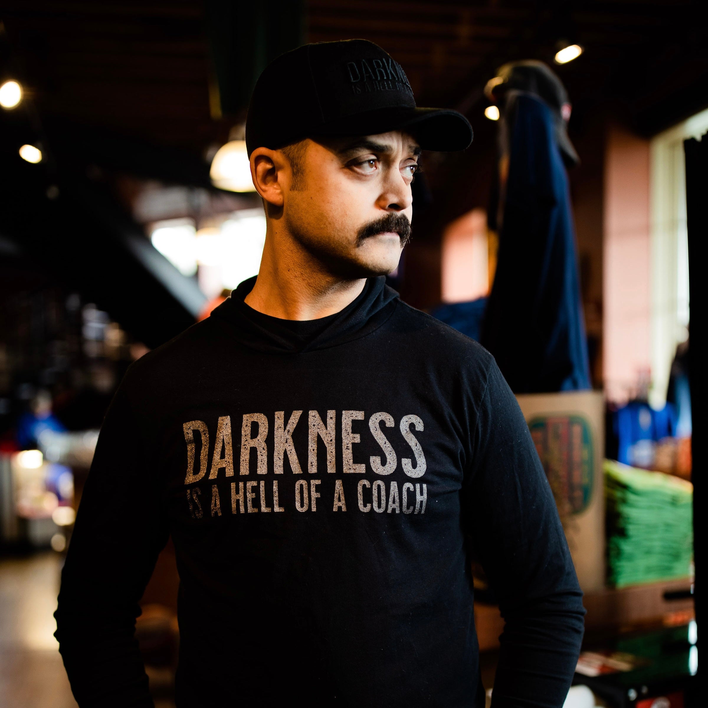 Darkness is a HELL of a Coach - Long Sleeve Hoodie
